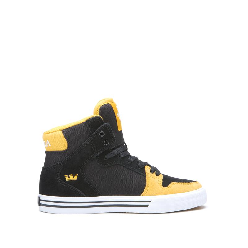 Zapatillas Altas Supra Argentina Niños - VAIDER Negras / Amarillo (BREVJ-3860)